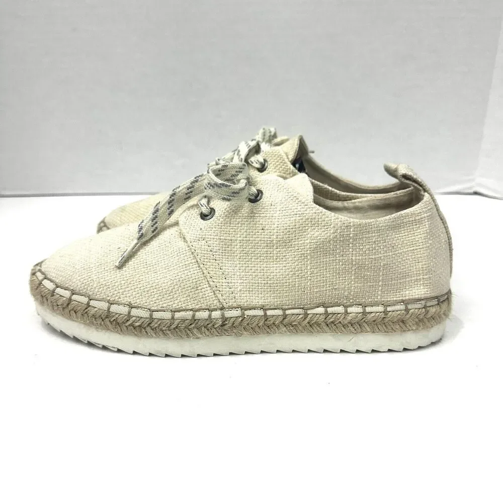 Universal Thread Joelle Women's Size 8.5 Beige Woven Espadrille Sneakers Shoes